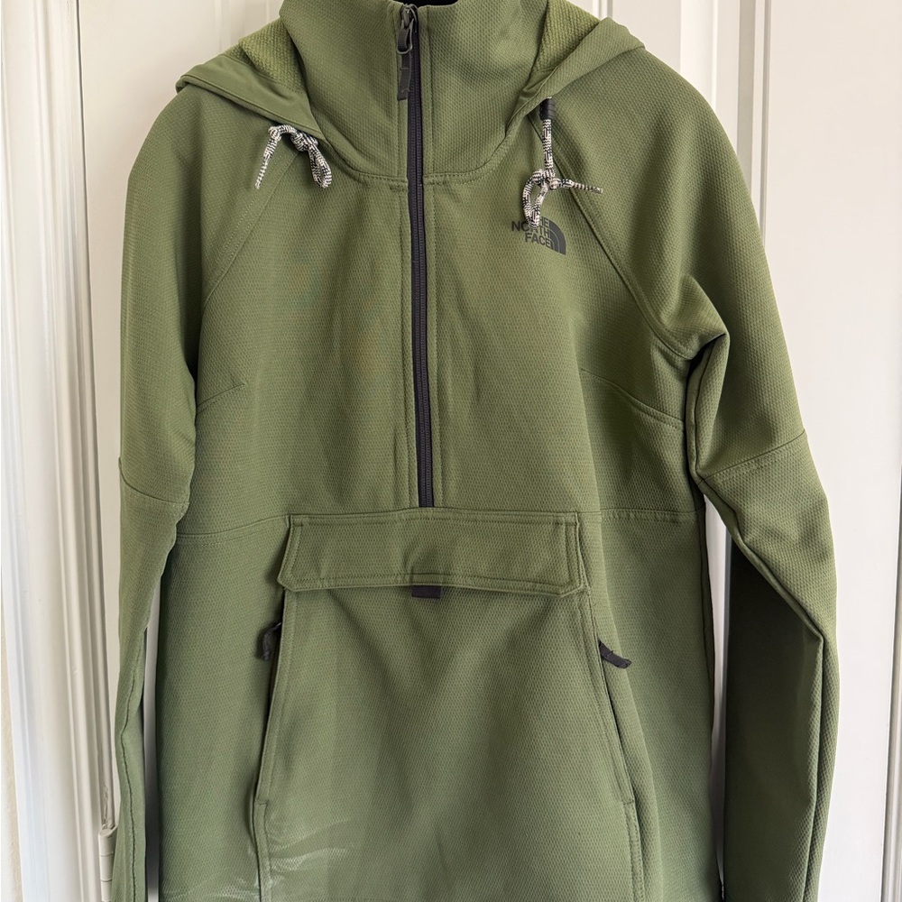 The North Face Olive Green Half-Zip Hoodie XS